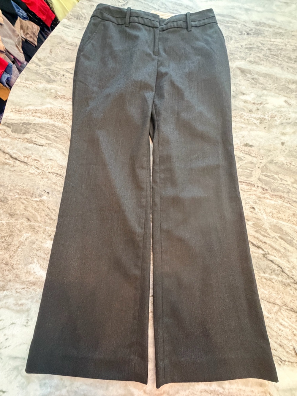 LOFT Julie Petite Black Trouser Pants Women’s Size 4P Stretch Flare Leg